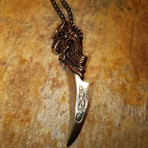 Pewter Pendant and Chain.